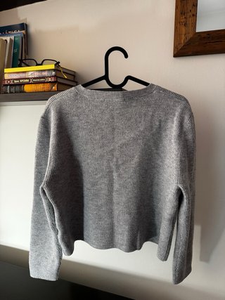 Cárdigan Stradivarius gris botones talla L