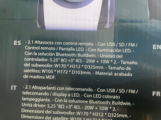 Altavoces Talius 2.1 SPK-2103LED Bluetooth