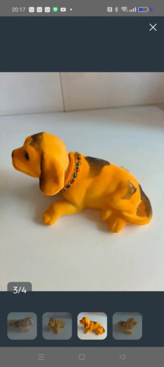 Perro coche, mueve cabeza, 16x9cm