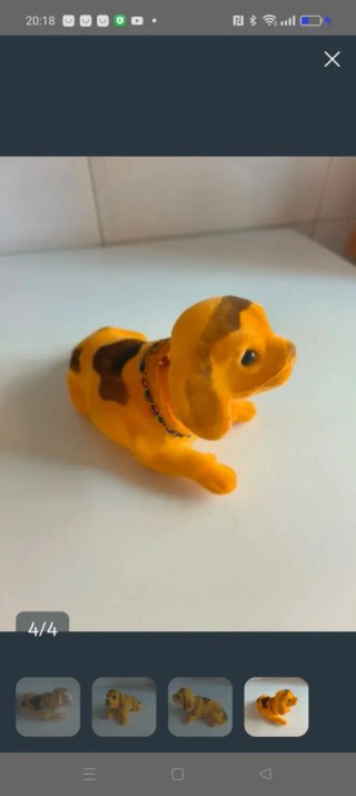 Perro coche, mueve cabeza, 16x9cm