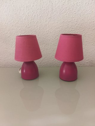 2 Lámparas Rosas Pequeñas