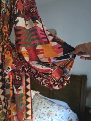 Vestido estampado étnico talla única