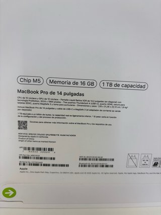 MacBook Pro M5 1TB NUEVA |Tienda