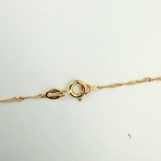 Cadena Singapur Oro 18K Aguamarina 3,23g; 45cm.