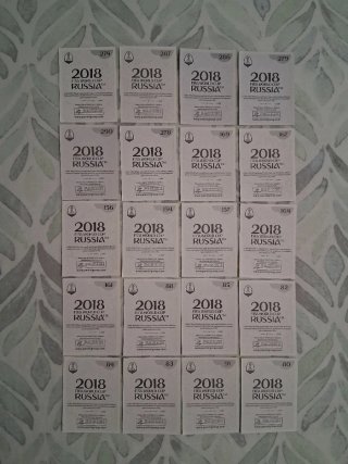 20 cromos Mundial Rusia 2018