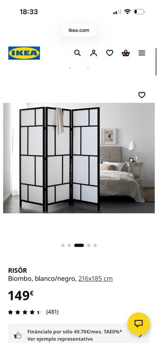 Biombo decorativo ikea Solo dos laminas