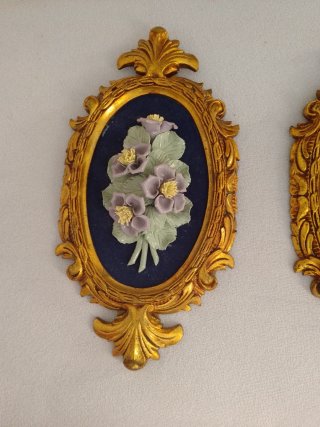 Juego de 2 cuadros decorativos florales