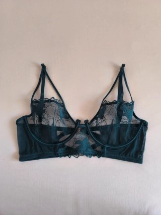 Bralette Women's Secret Teal Encaje