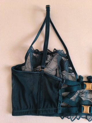 Bralette Women's Secret Teal Encaje