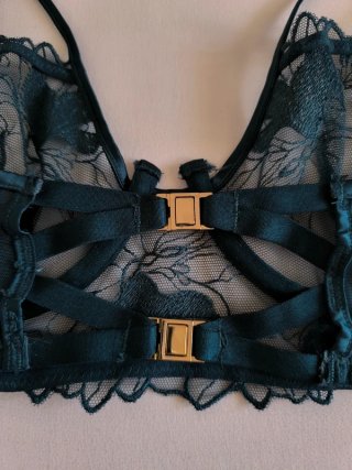 Bralette Women's Secret Teal Encaje