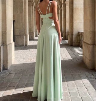 Vestido de fiesta verde