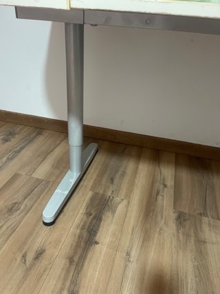 Escritorio elevable esquinero blanco
