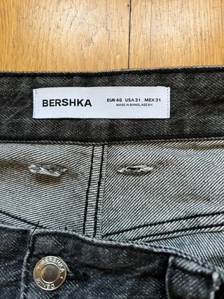 bermudas cargo Bershka en denim negro lavado T. 40