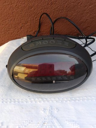 Radio Despertador Digital Negro 14x14x7