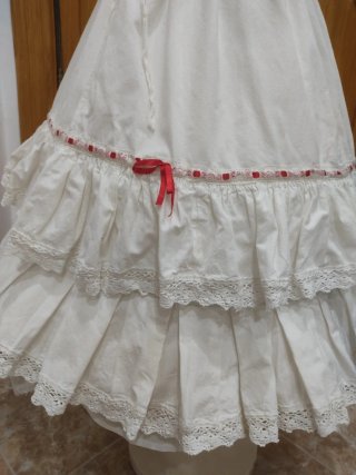 Enagua Fallera Regional Niña Blanca