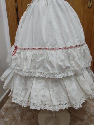 Enagua Fallera Regional Niña Blanca