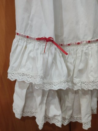 Enagua Fallera Regional Niña Blanca