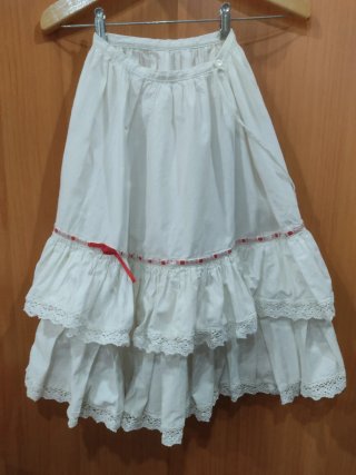 Enagua Fallera Regional Niña Blanca