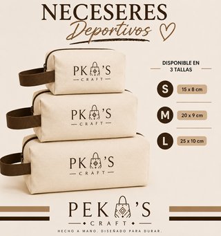 Bolso Tote PK'S CRAFT Lona Premium Beige