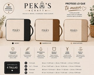 Bolso Tote PK'S CRAFT Lona Premium Beige