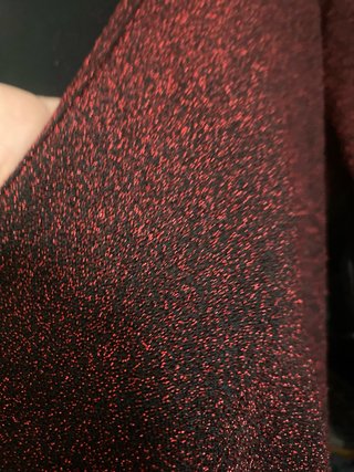 Vestido de fiesta brillante rojo y negro