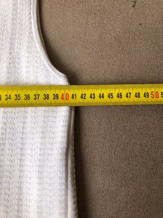 Top Zara Blanco Flecos Talla S Cuello V