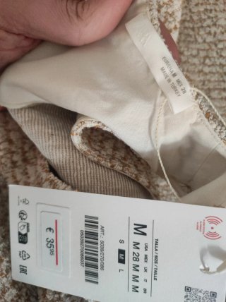 Vestido beige largo talla M