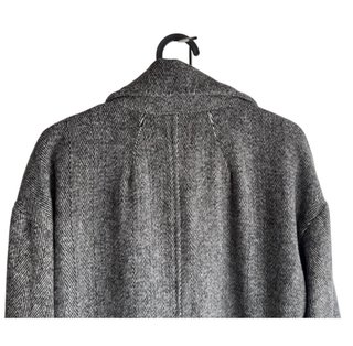 Abrigo paño espiga cruzado Subdued gris oversize S