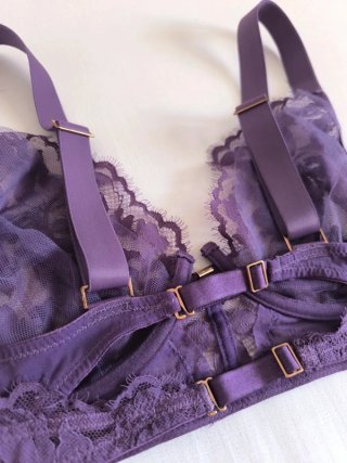 Bralette Women's Secret Morado Encaje