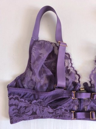 Bralette Women's Secret Morado Encaje