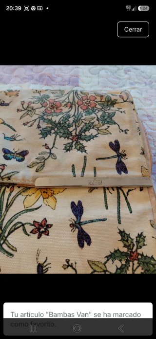 Bolso Gucci floral beige Vintage