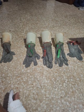 Guantes de carnicero de malla metálica