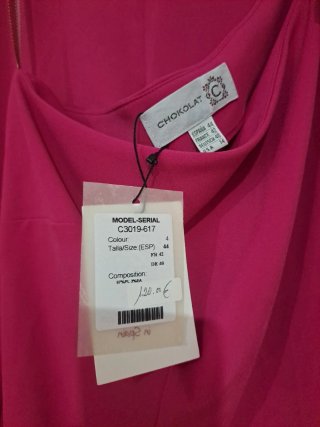 Cojunto pantalón y top fucsia