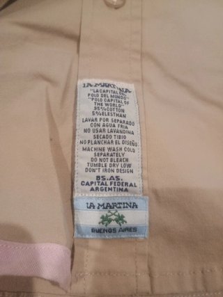 Camisa La Martina Argentina Talle M