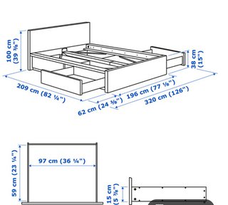 Cama IKEA MALM blanco