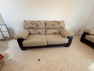 Conjunto Sofá 3+2 Tela y Piel