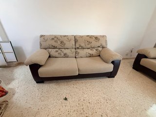 Conjunto Sofá 3+2 Tela y Piel
