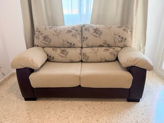 Conjunto Sofá 3+2 Tela y Piel