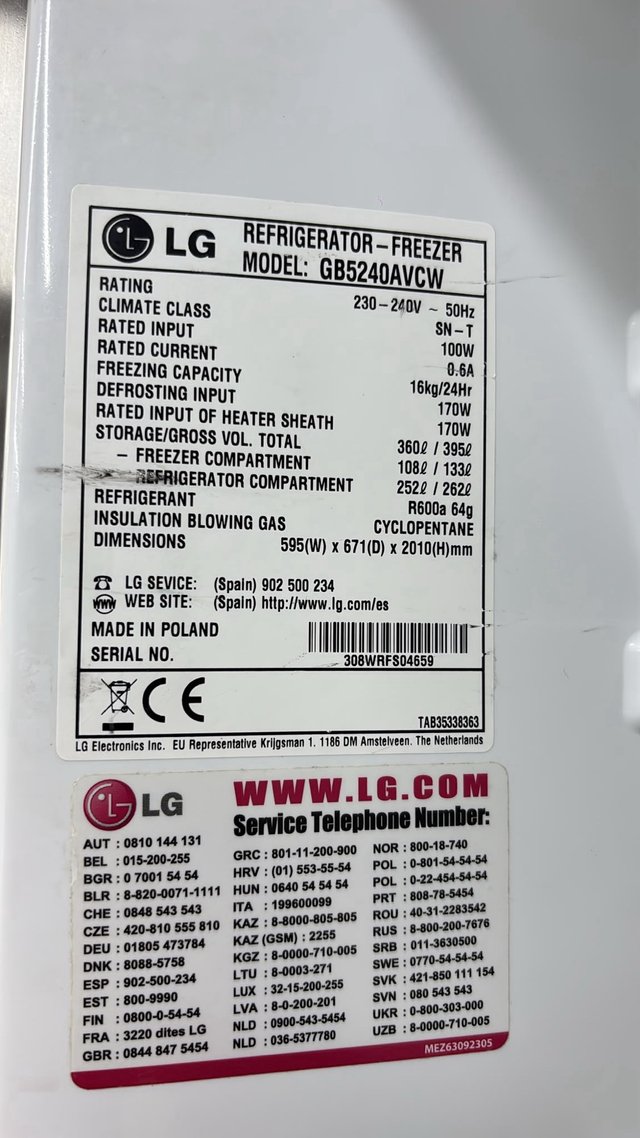 Nevera LG Acero Inoxidable