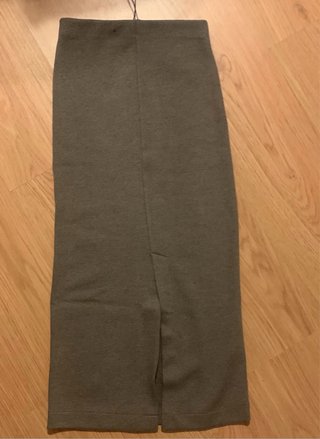 Falda midi Zara beige