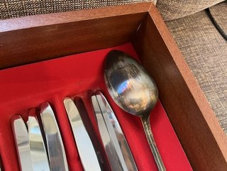 Set di posate in alpaca con placcatura in argento, 74 pezzi