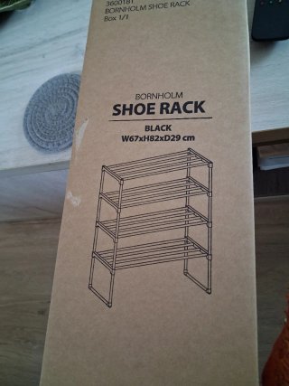 REBAJADO Zapatero Metálico Negro 4 Niveles