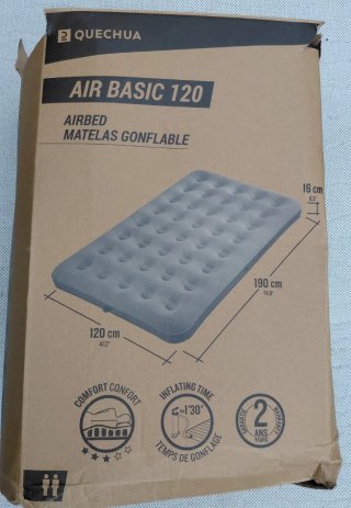 Colchón hinchable Quechua Air Basic 120, 2 persona