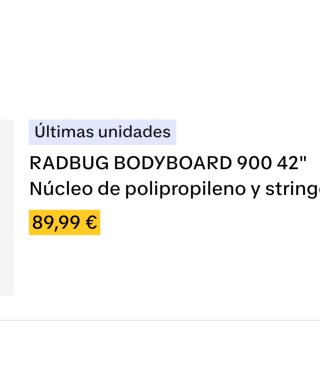 Tabla Bodyboard con funda y Leash