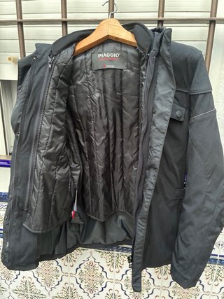 Cazadora Moto Dainese Piaggio Negra