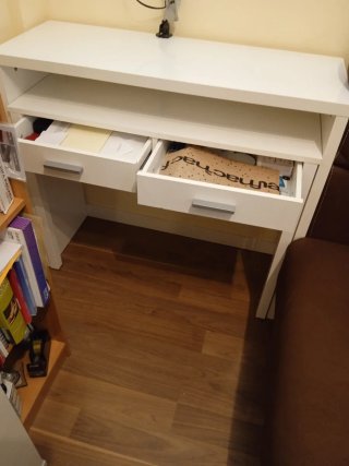 Mesa escritorio convertible blanca