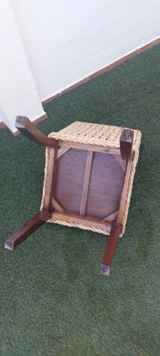 Juego de 2 sillas de comedor de mimbre