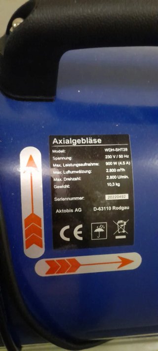 Ventilador Industrial WDH-SHT28 2800m³/h