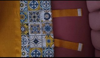 Copriforno tessuto fantasia maioliche