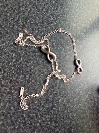 Conjunto Tobillera y Pulsera Plata Infinito